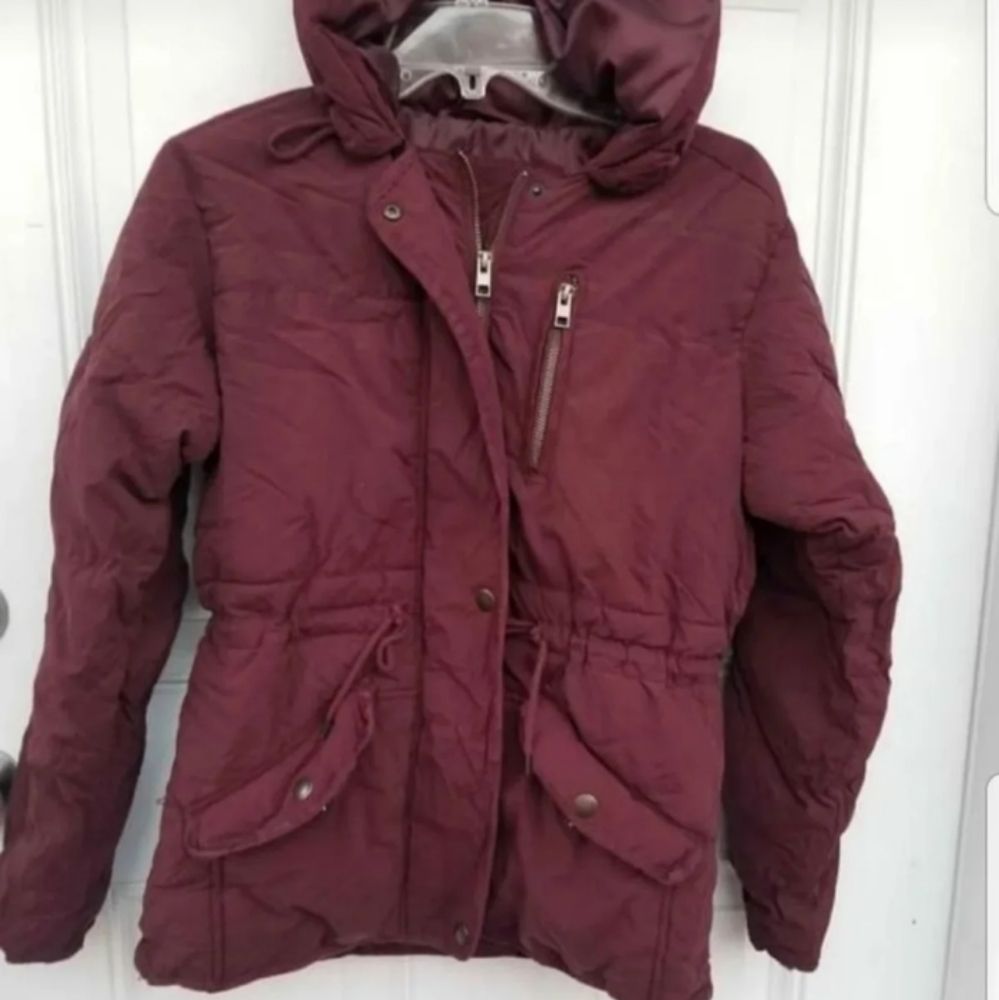 American eagle burgundy coat jacket